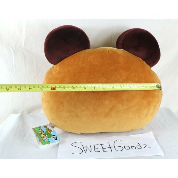 New Animal Crossing Tom Nook Plush Squishy Bear Head 11" New Stuffed Animal - Picture 3 of 4